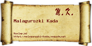 Malagurszki Kada névjegykártya